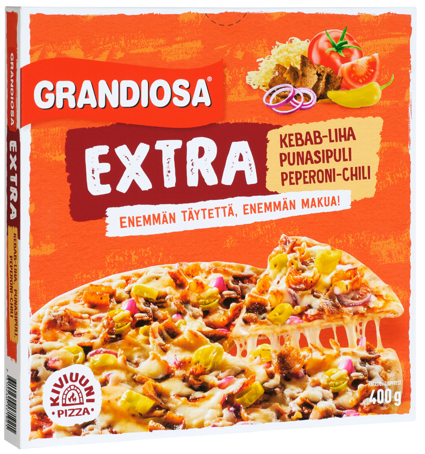 Grandiosa pizza Extra kebab 400g kiviuunipizza pakaste