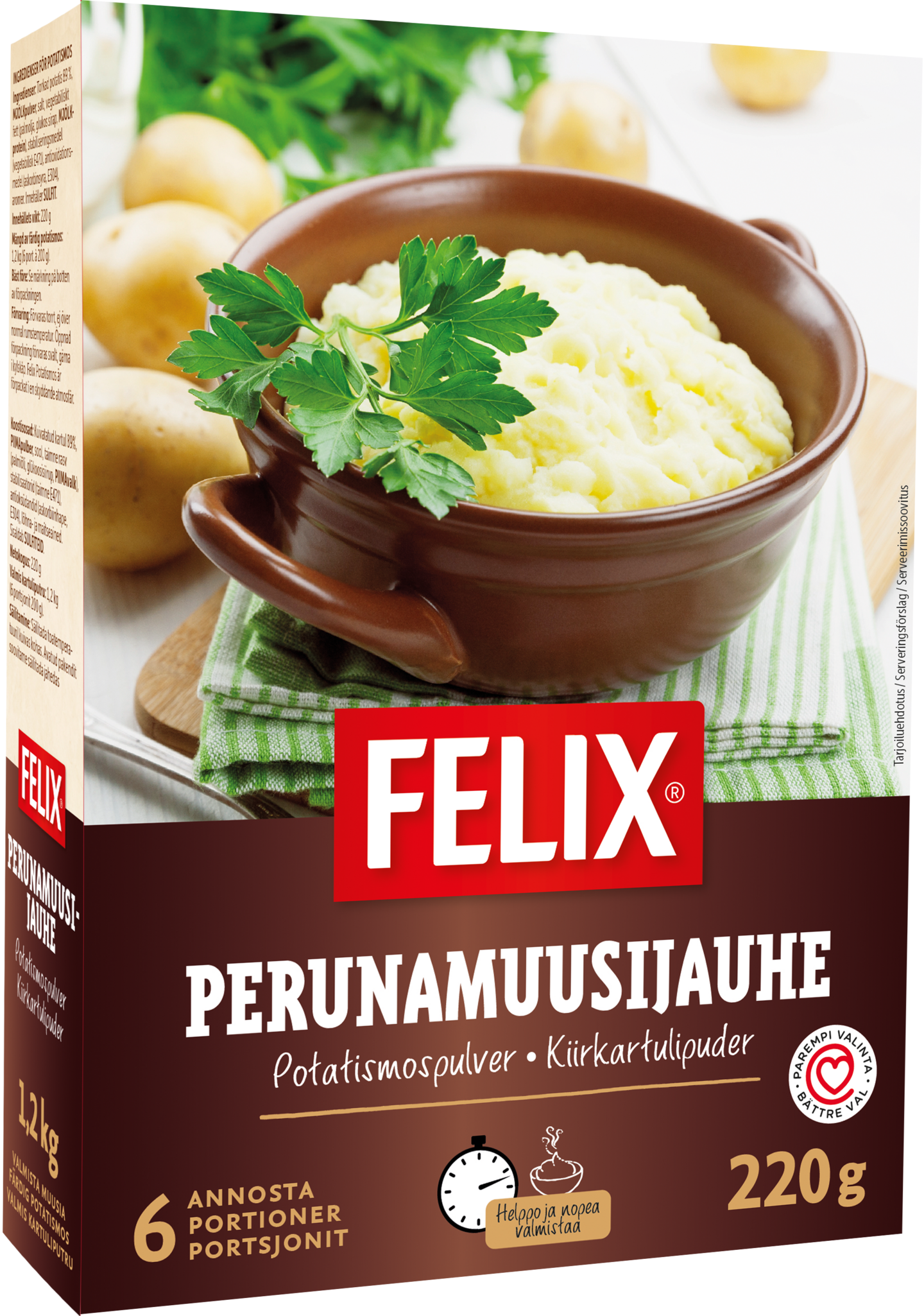 Felix perunamuusi 220g 120pkt DISPLAY