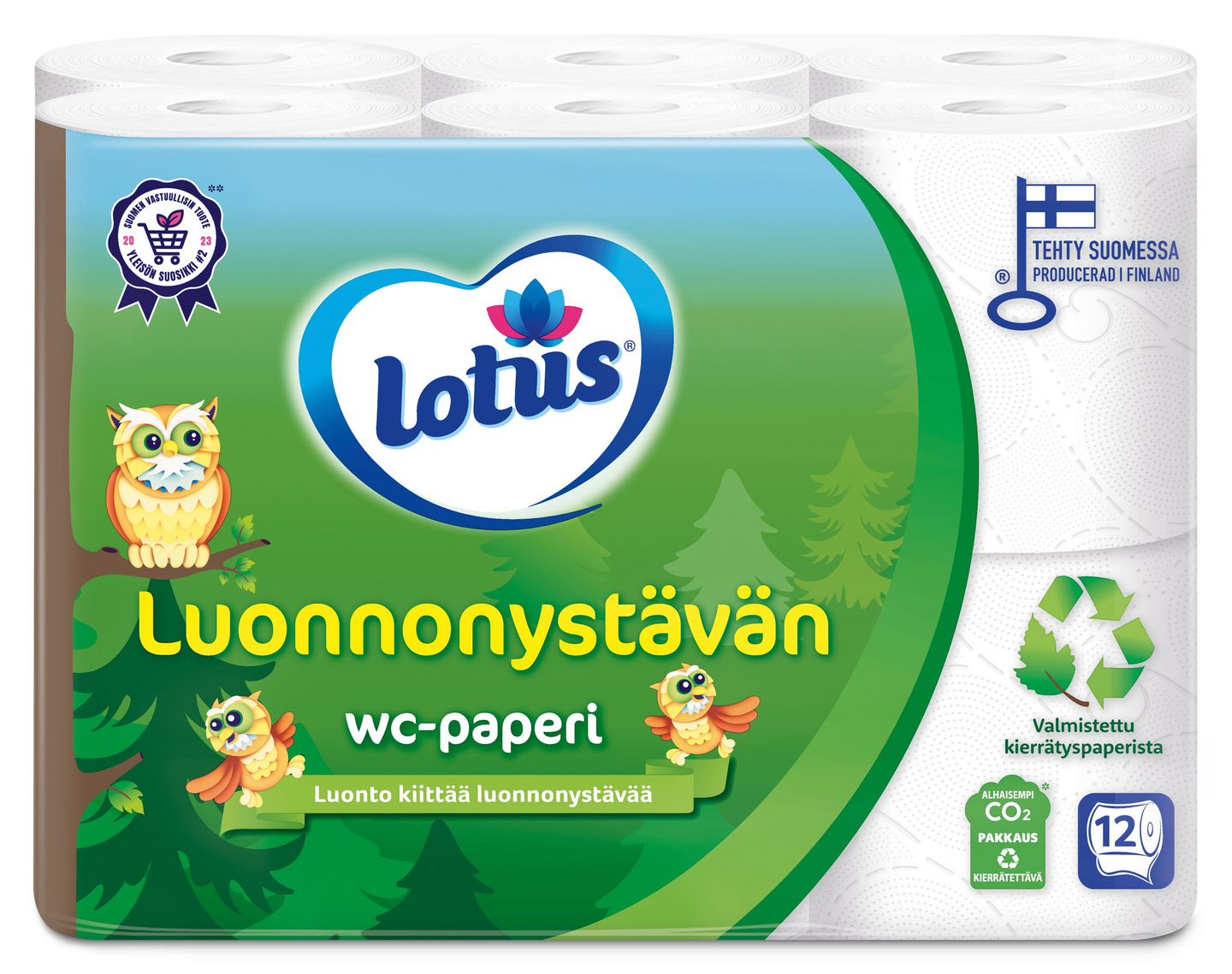 Lotus Luonnonystävän wc-pap 12rl 60kpl mlava