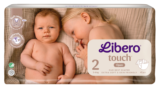 LIBERO Touch teippivaippa koko 2, 47kpl, 3-6 kg