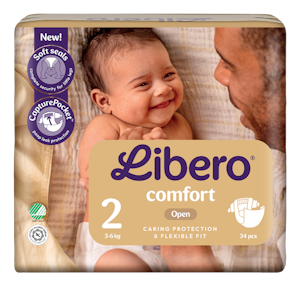 LIBERO Comfort teippivaippa , koko 2, 34kpl, 3-6kg