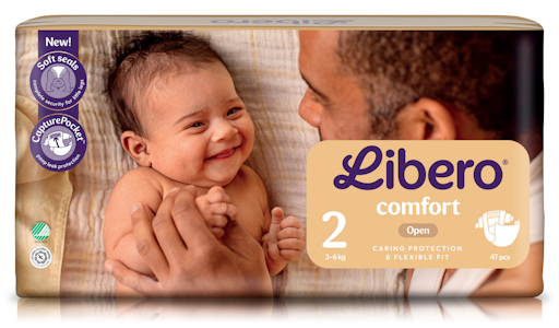 LIBERO Comfort teippivaippa , koko 2, 47kpl, 3-6kg

