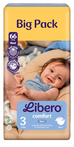 LIBERO Comfort teippivaippa koko 3, 5-8kg, 66kpl