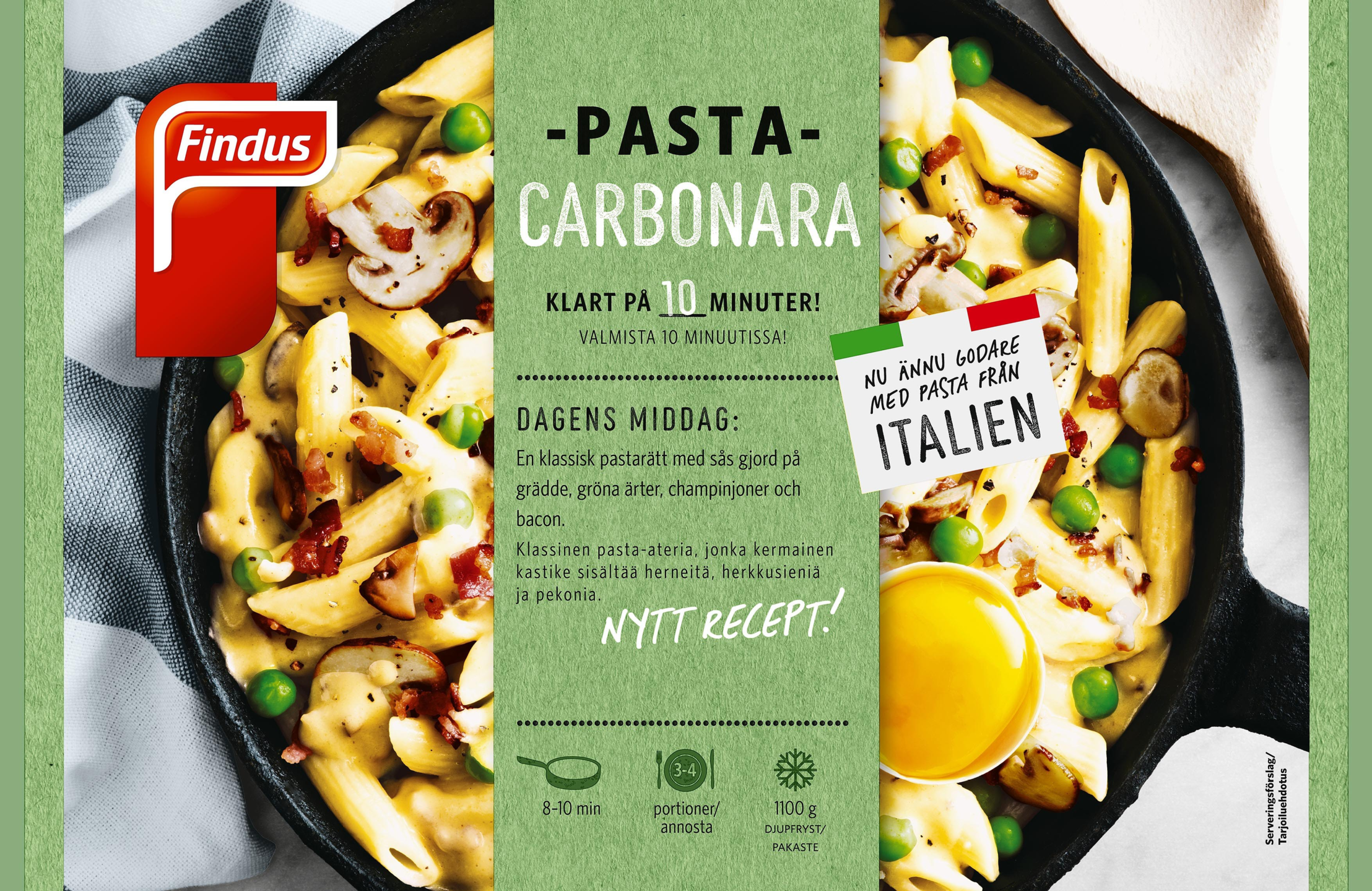 Findus pasta carbonara 1100g pakaste KRuoka Verkkokauppa
