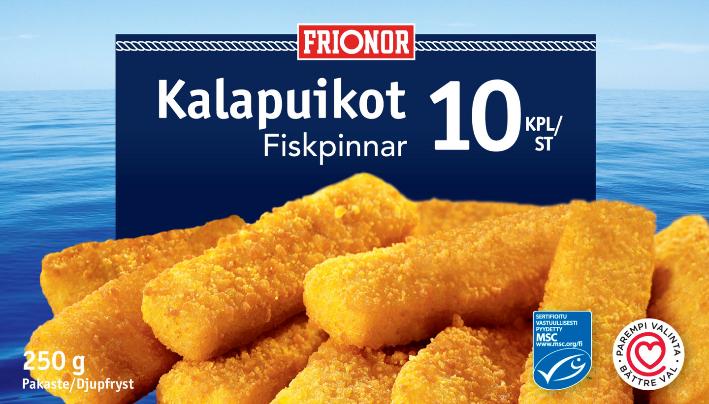 Findus 10 Frionor kalapuikkoja MSC 250g pakaste