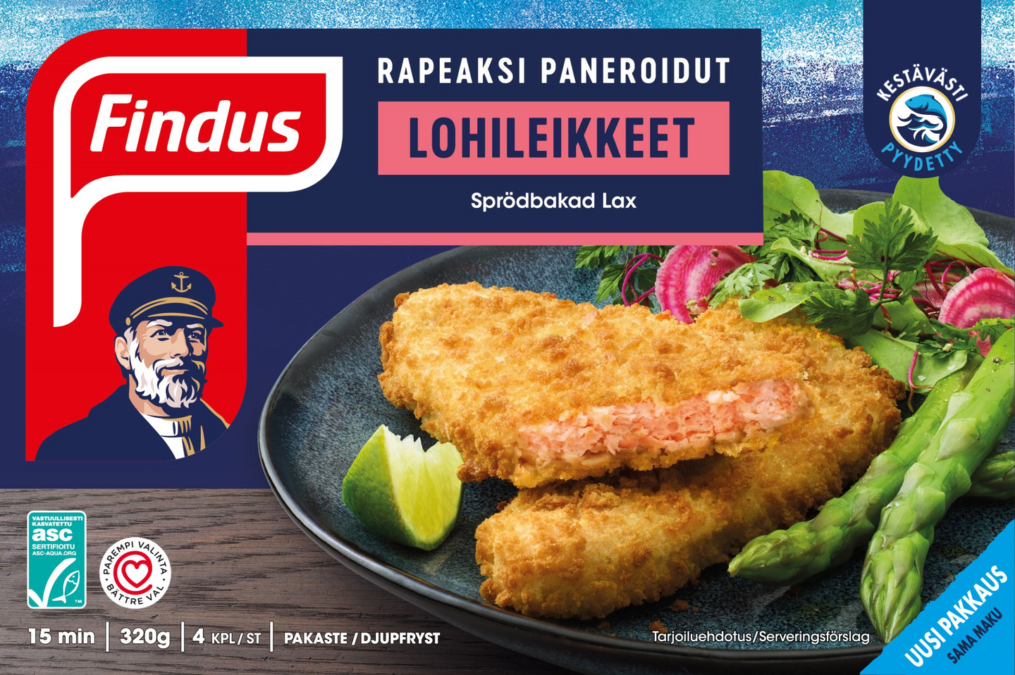 Findus rapeaksi paneroidut lohileikkeet 320g pakaste