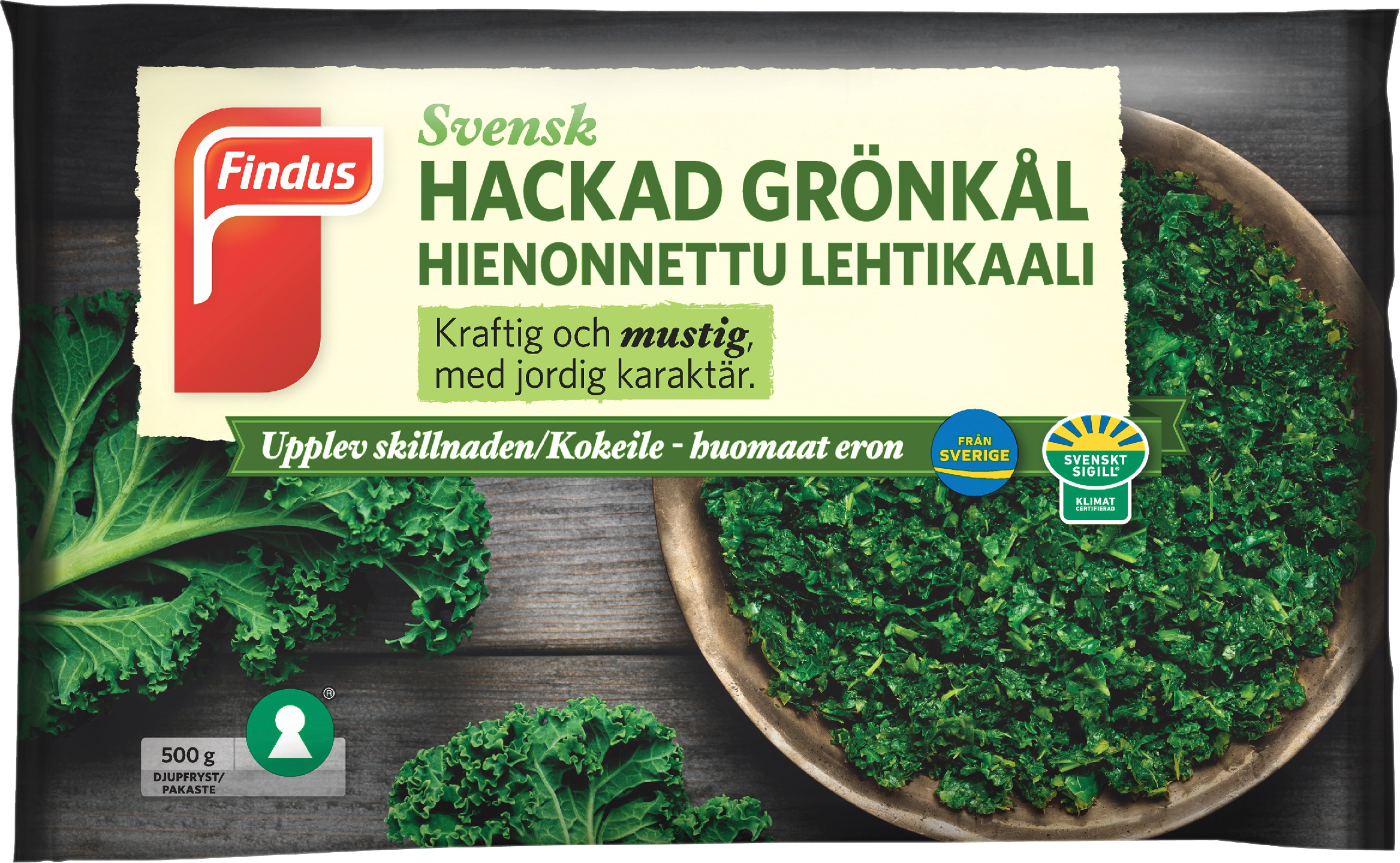 Findus lehtikaali 500g hienonnettu pa