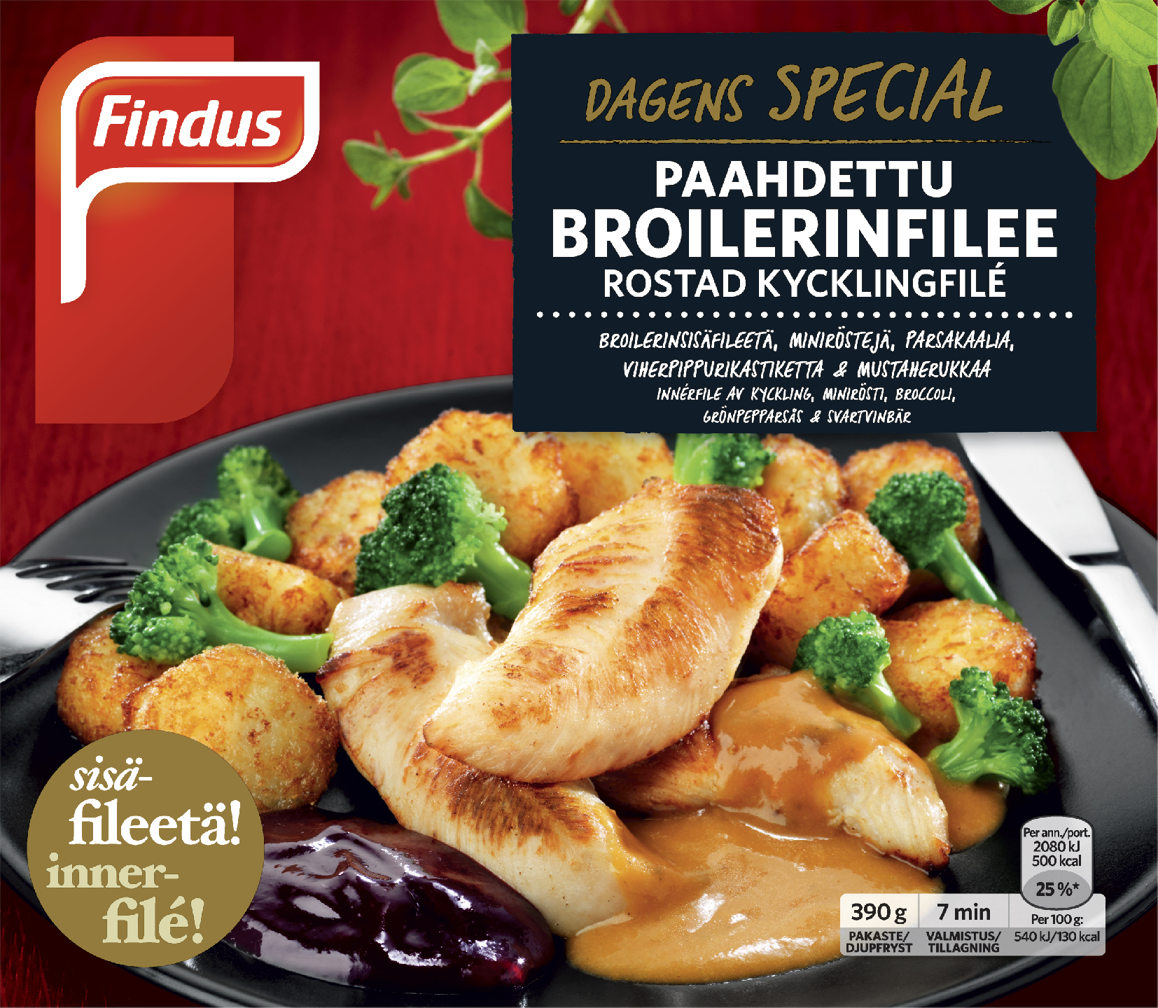 Findus Dagens Special 390g paahdettu broilerinfilee