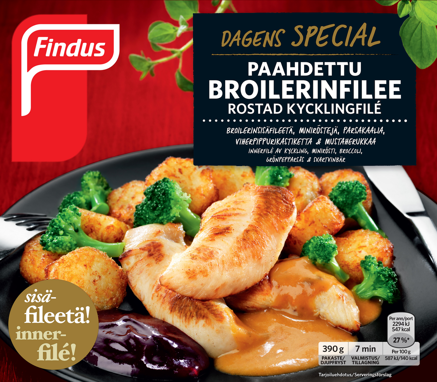 Findus Dagens Special 390g paahdettu broilerinfilee