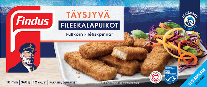 Findus fileekalapuikko 360g täysjyvä MSC pa