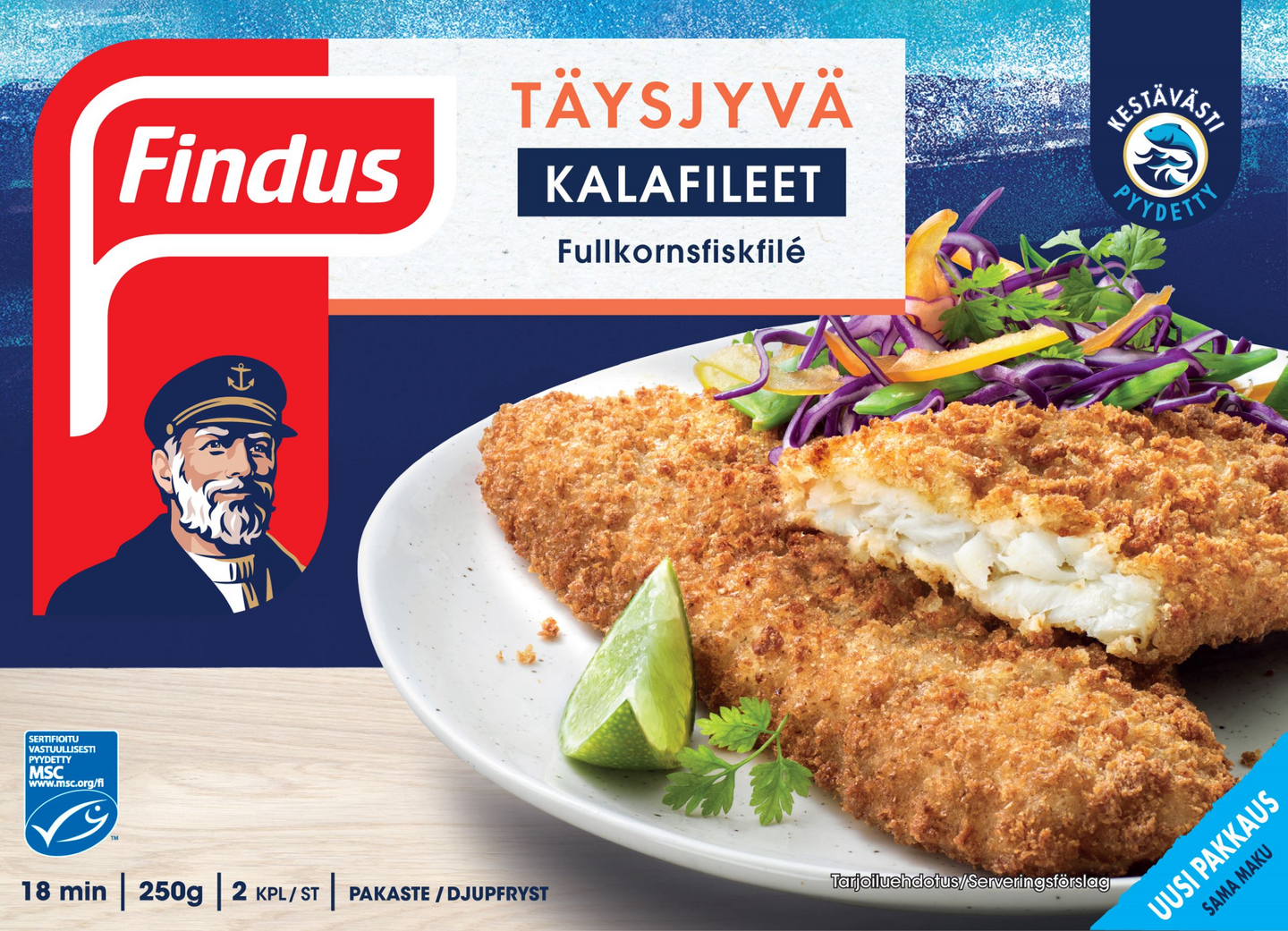 Findus täysjyvä kalafileet 250g MSC pa