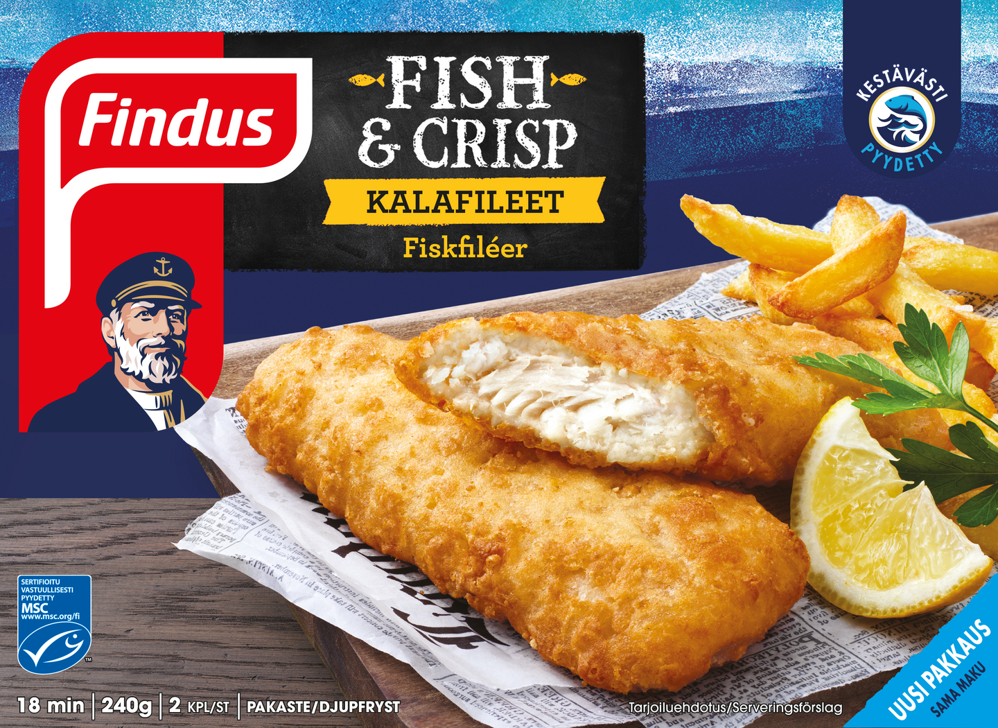 Findus Fish & Crisp paneroidut kalafileet MSC 240g