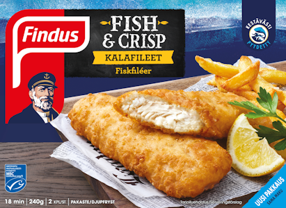 Findus Fish & Crisp kalafileet 240g /2 kpl MSC pakaste