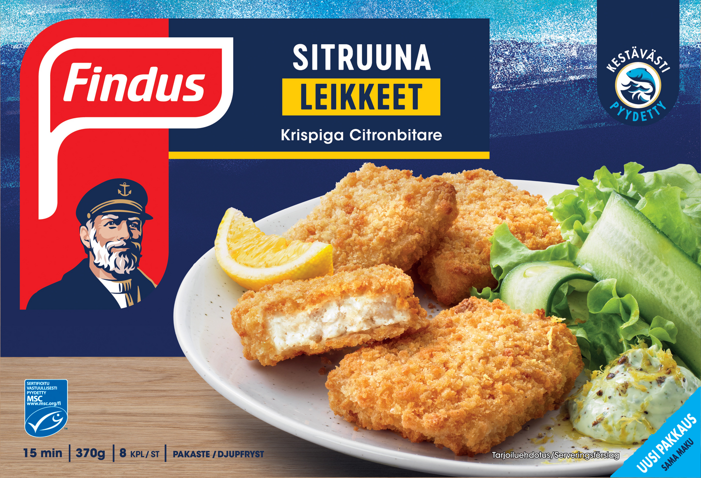 Findus sitruunaleikkeet 370g MSC pakaste