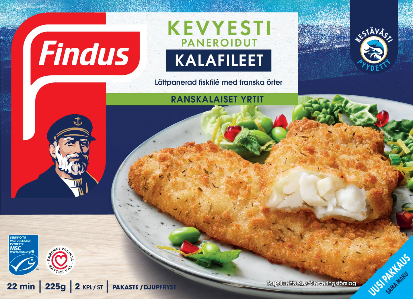 Findus yrttipaneroitu kalafile MSC 225g pakaste