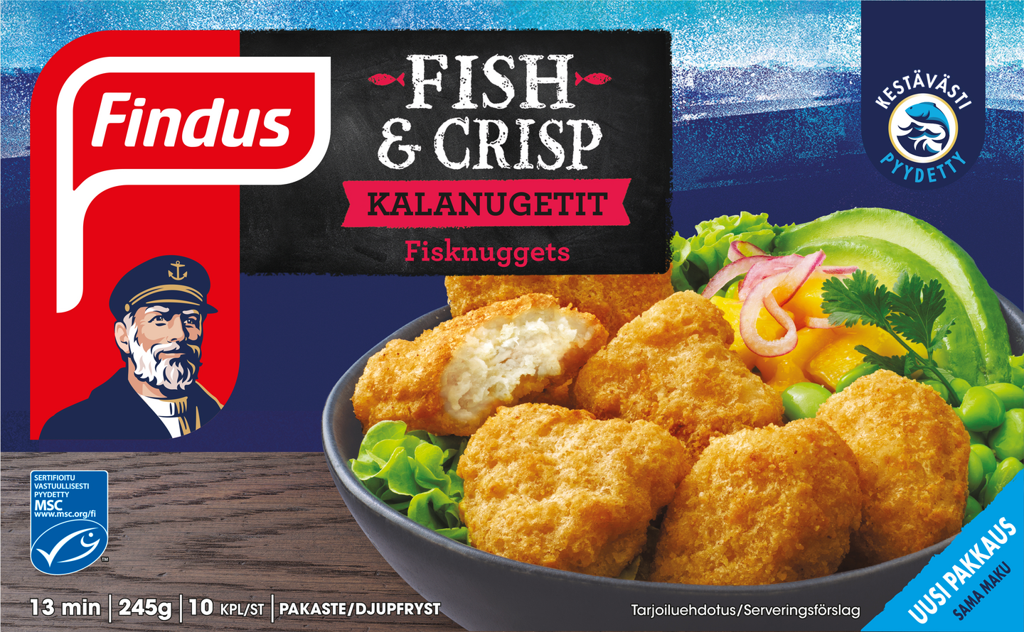 Findus Fish & Crisp kalanuggetit MSC 245g pakaste