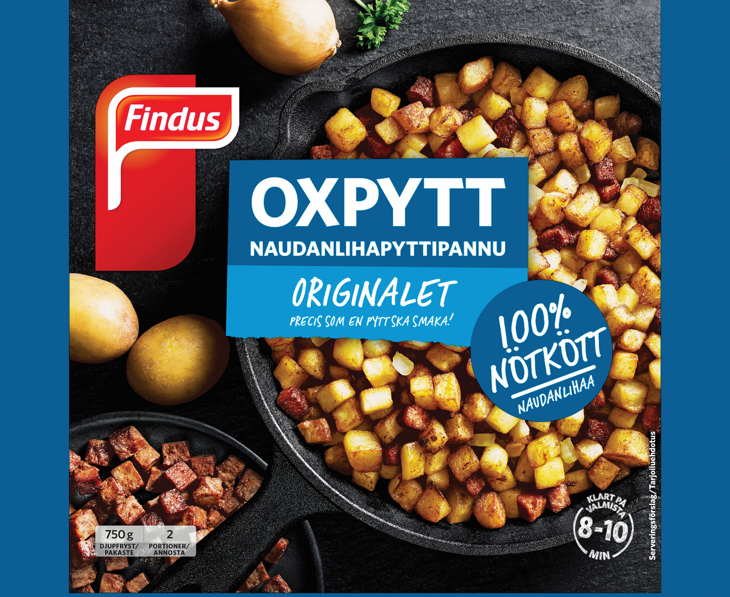 Findus pyttipannu 750g naudanliha pakaste