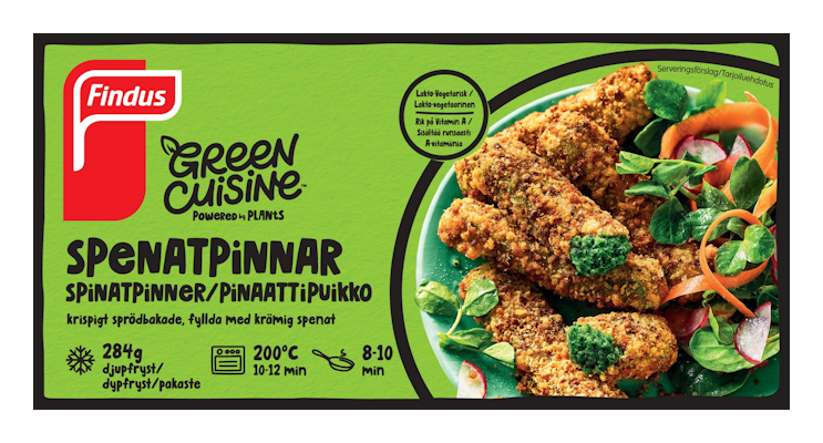Findus Green Cuisine pinaattipuikot 284g pakaste