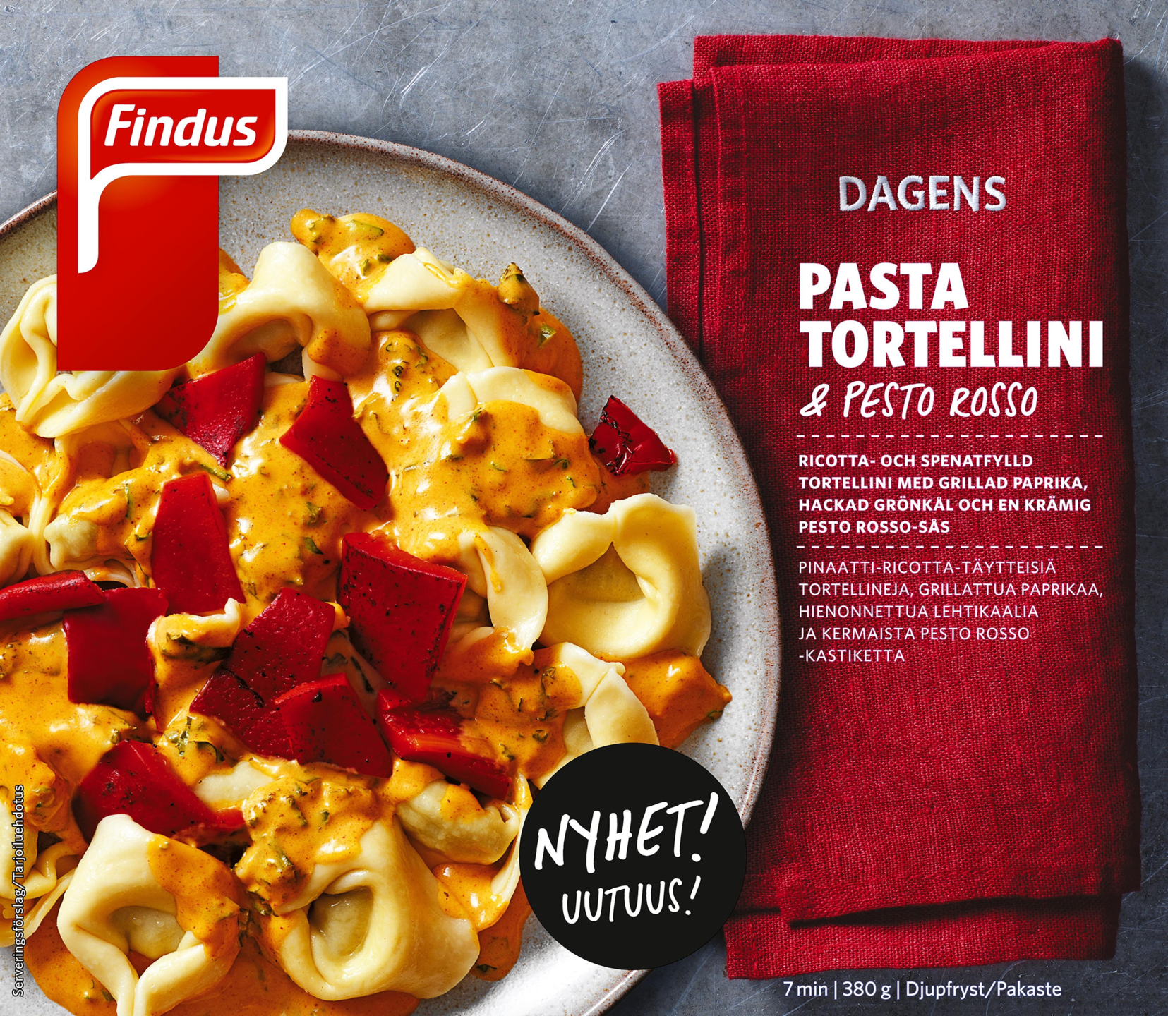 Findus Dagens pasta tortellini 380g pakaste — HoReCa-tukku Kespro