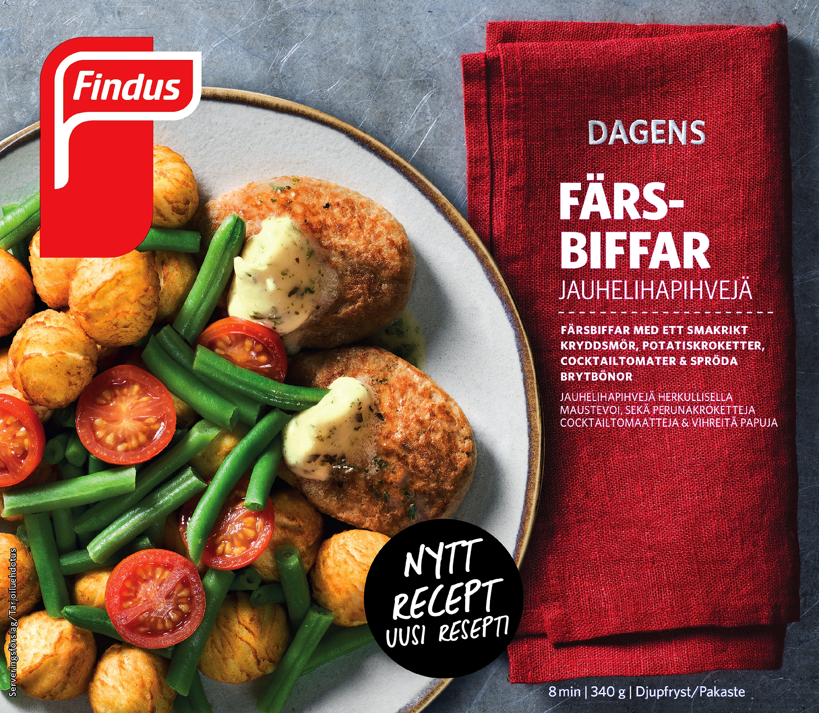 Findus Dagens Jauhelihapihvit maustevoilla 340g pakaste