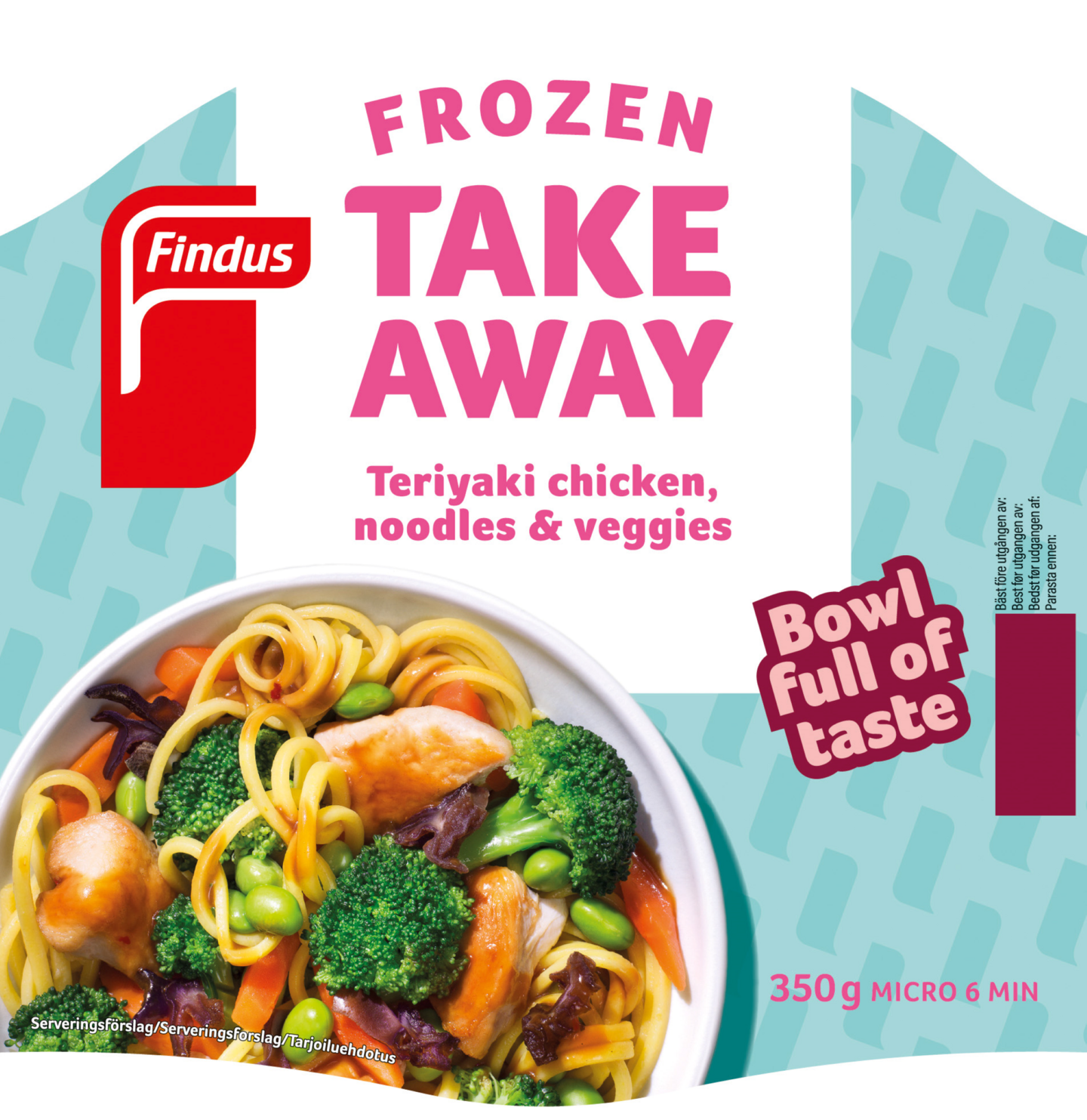 Findus Teriyaki chicken, noodles & veggies 350g, pakaste