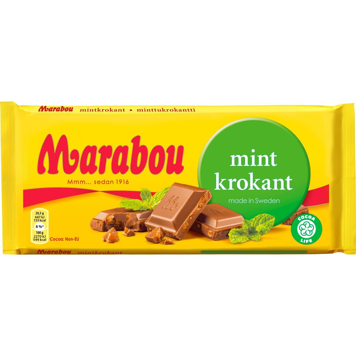 Marabou Minttukrokantti suklaalevy 200g