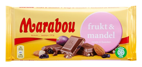 Marabou 200g frukt-mandel suklaalevy
