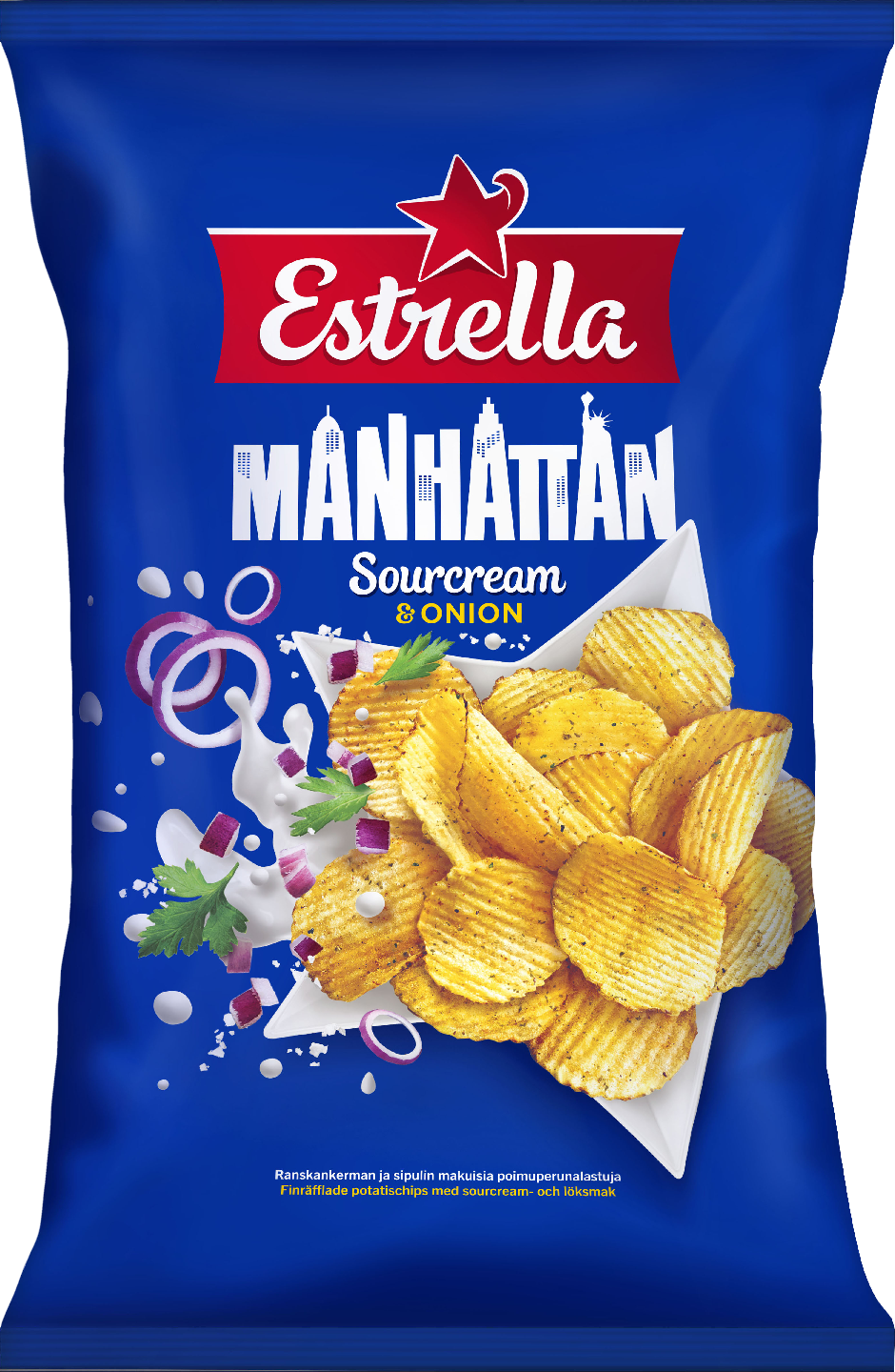 Estrella 275g Manhattan Sourcream & Onion Chips