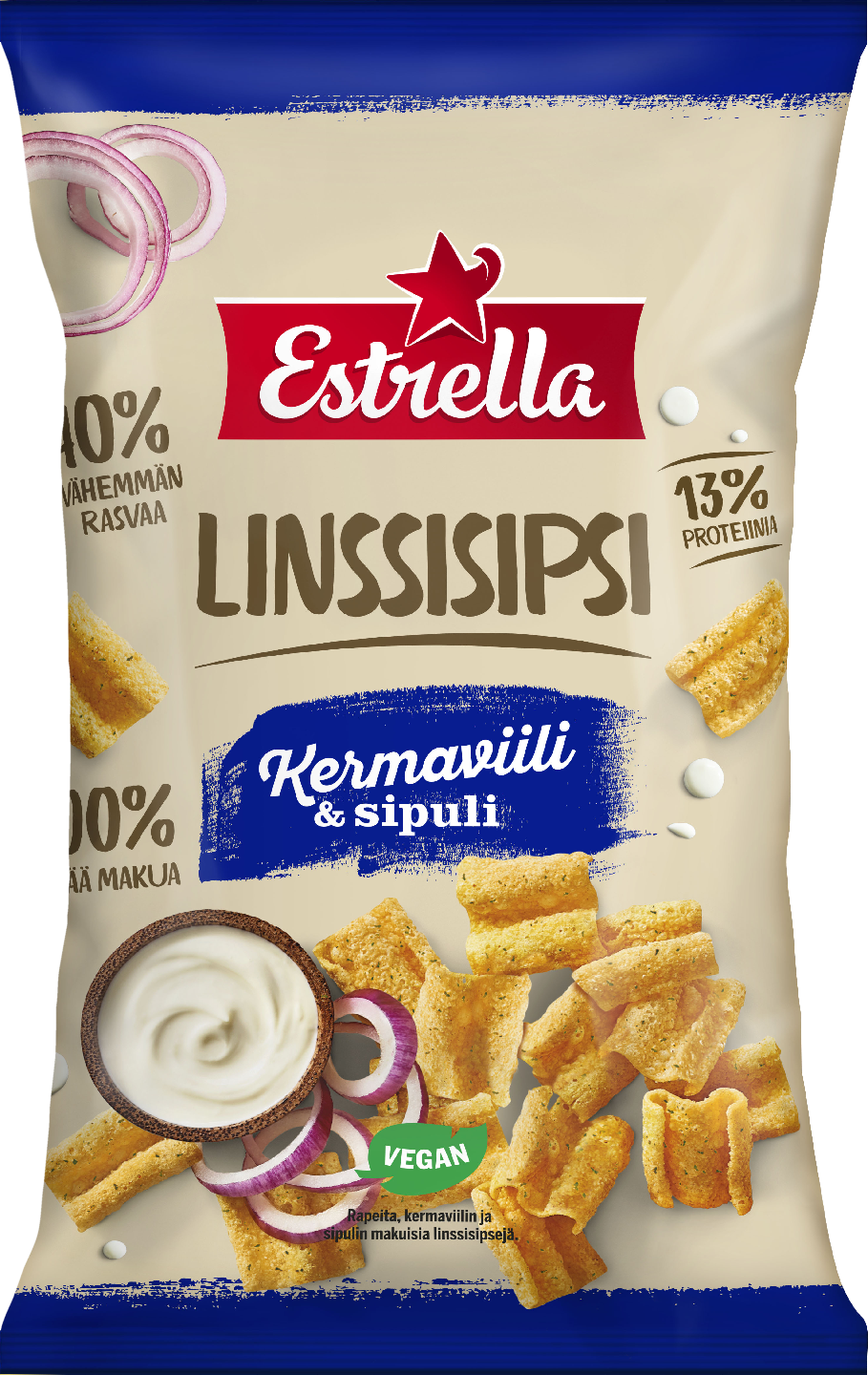 Estrella Linssisipsi 110g Kermaviili & Sipuli