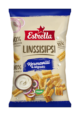 Estrella Linssisipsi 110g Kermaviili & Sipuli