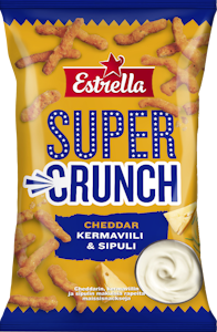 Estrella Super Crunch Cheddar 175g kermaviili sipuli