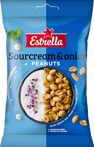 Estrella 140g Sourcream & Onion Peanuts