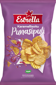 Estrella 275g Karamellisoitu Punasipuli Chips