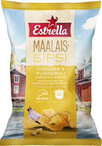 Estrella Maalaissipsi 180g Cheddar & Red Onion