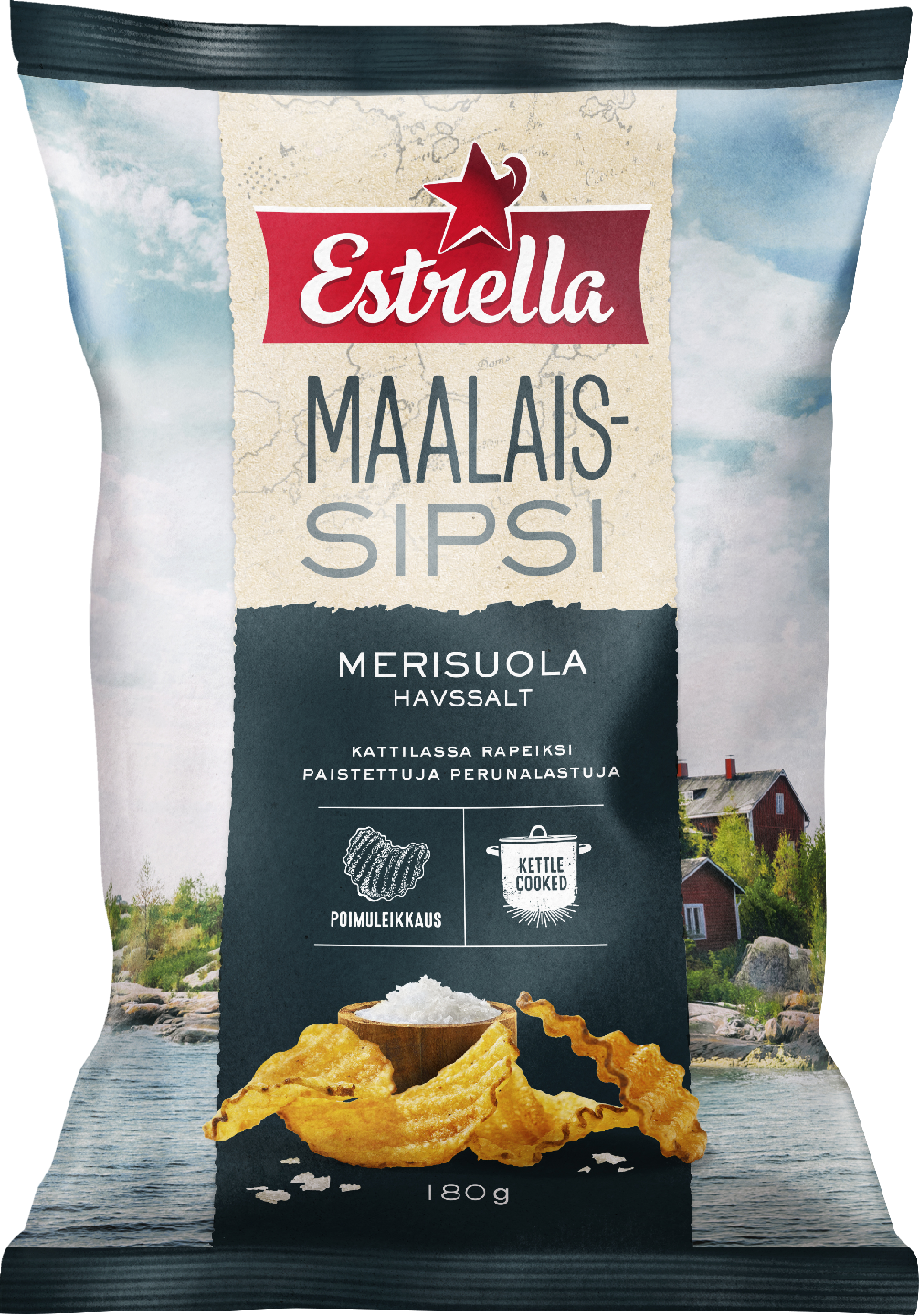 Estrella Maalaissipsi 180g Merisuola