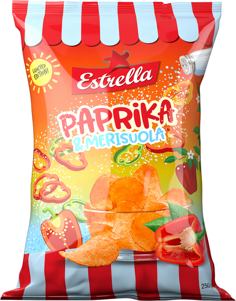 Estrella sipsi 250g paprika merisuola ltd. summer 2022 KRuoka