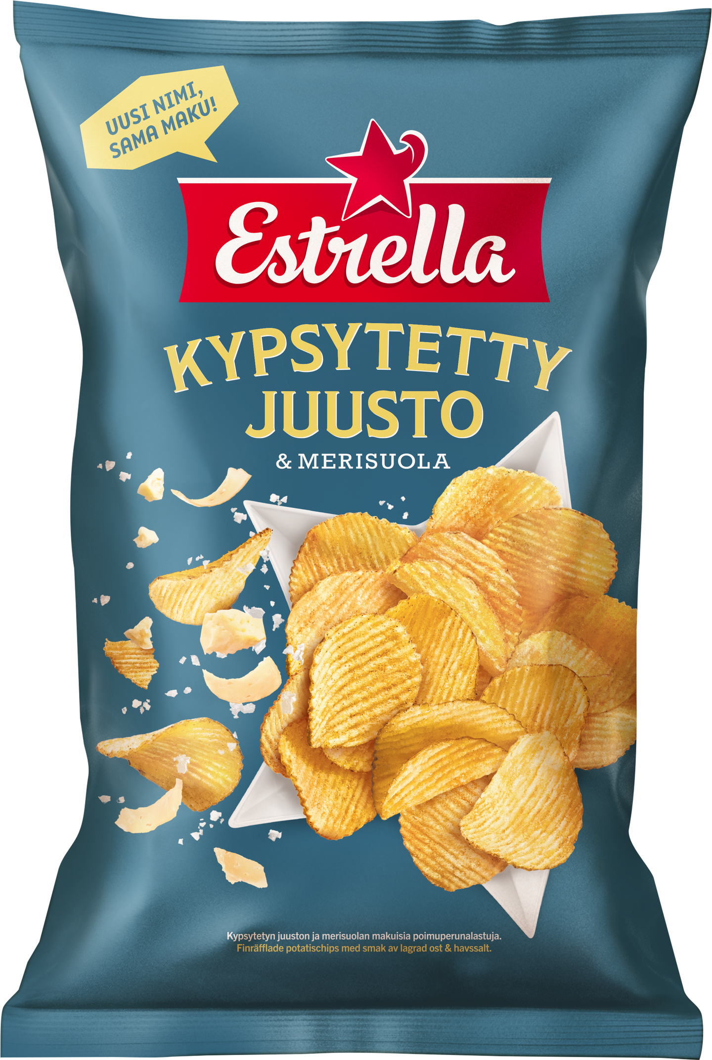 Estrella sipsi 275g Kypsytetty juusto & Merisuola