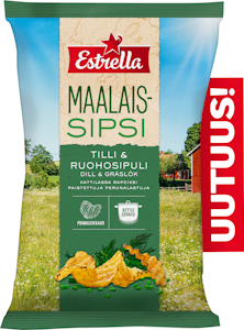 Estrella Maalaissipsi 180g tilli-ruohosipuli