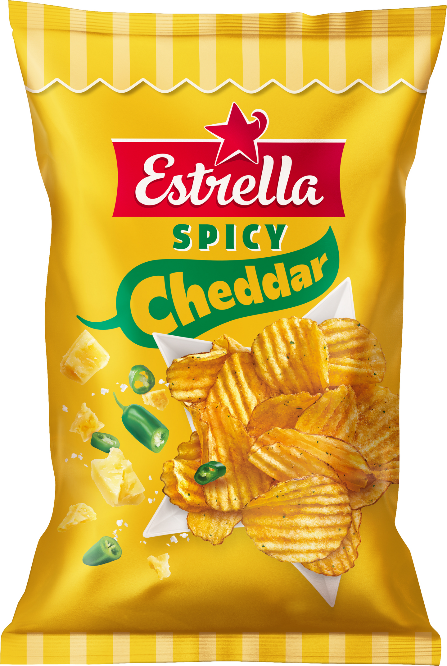 Estrella Spicy Cheddar perunalastut 275g