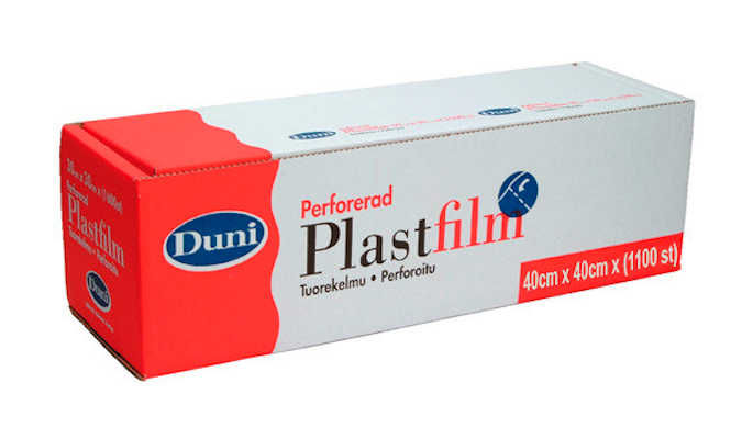 Duni tuorekelmu 1rll 40cmx440m 1100 arkkia, perforoitu PVC
