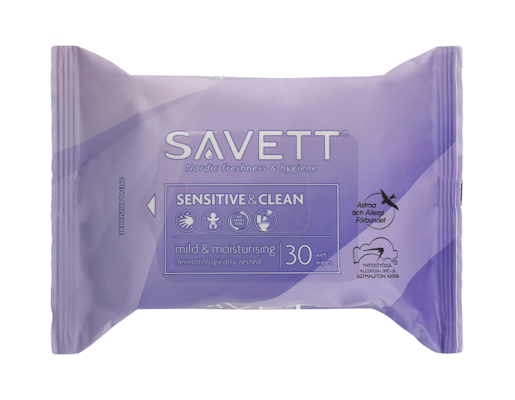 Savett Sensitive & Clean kosteuspyyhe 30kpl