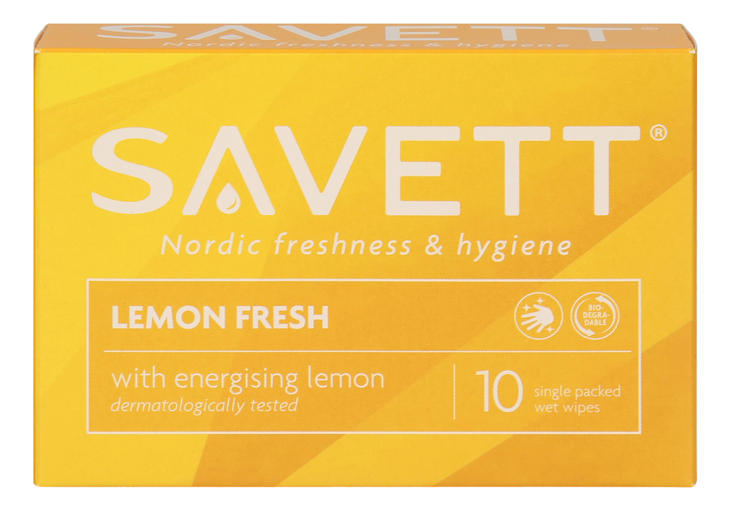 Savett Lemon Fresh kosteuspyyhe 10kpl - HoReCa-tukku Kespro