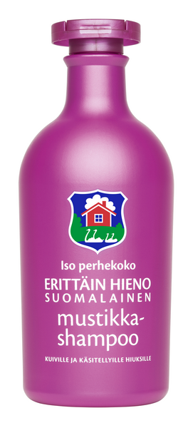 Erittäin hieno suomalainen shampoo 500ml mustikka
