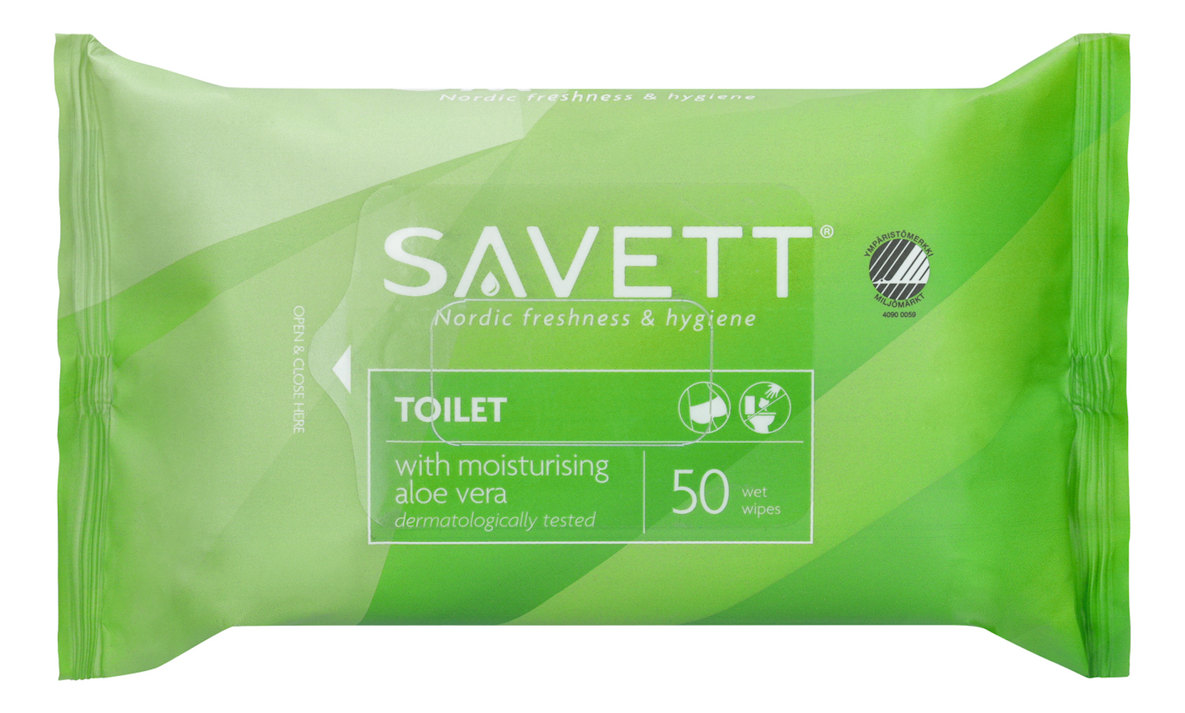 Savett Toilet uudelleensuljettava kosteuspyyhe 50kpl - HoReCa-tukku Kespro