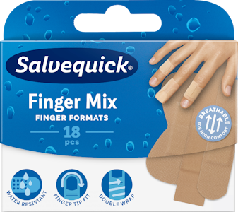 Salvequick laastari 18kpl Finger Mix