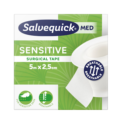 Salvequick kirurginteippi 5mx25cm Sensitive