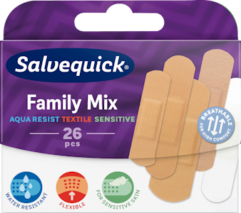 Salvequick laastari 26kpl FamilyMix