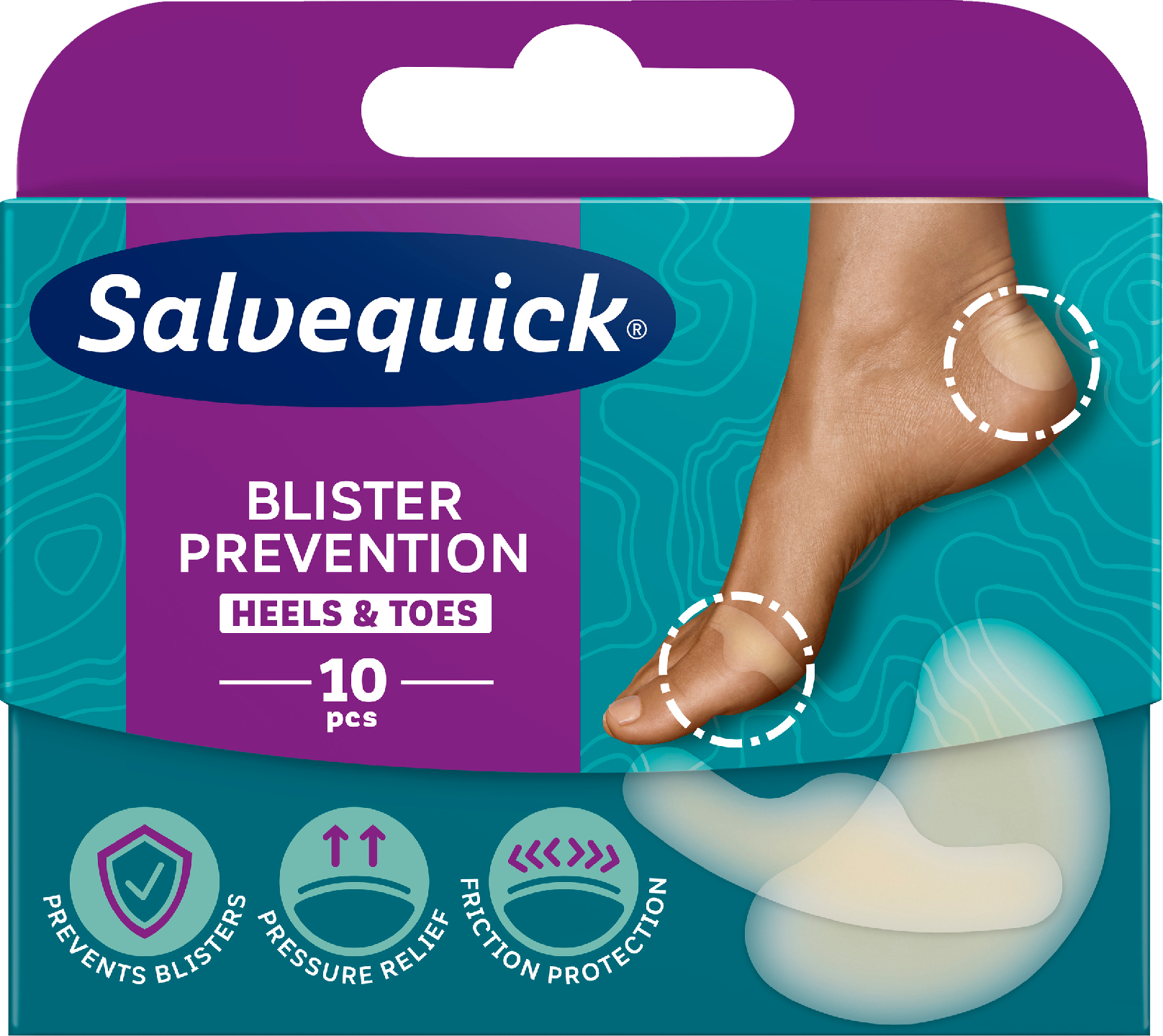 Salvequick rakkolaastari 10kpl Foot Care Heels&Toes