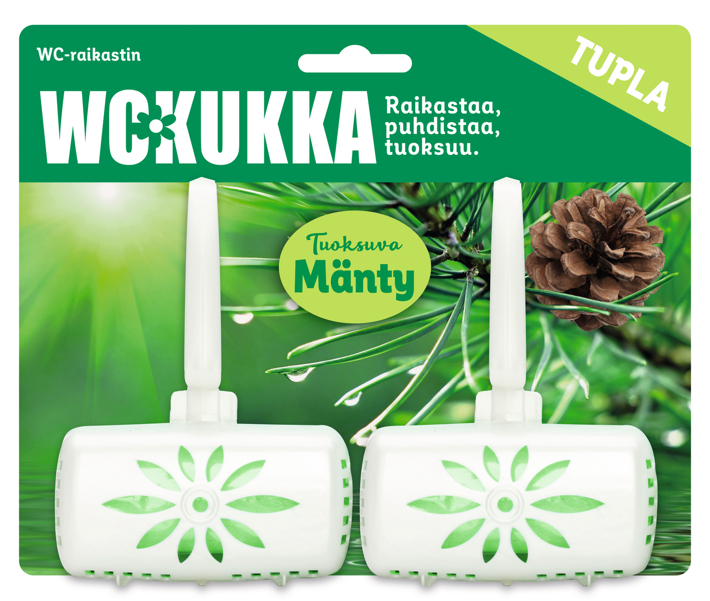 WC-Kukka 2x50g mänty wc-raikastin tuplapakkaus