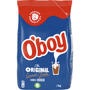 O'boy kaakaojuomaj 1000g täyttö ps PUOLILAVA